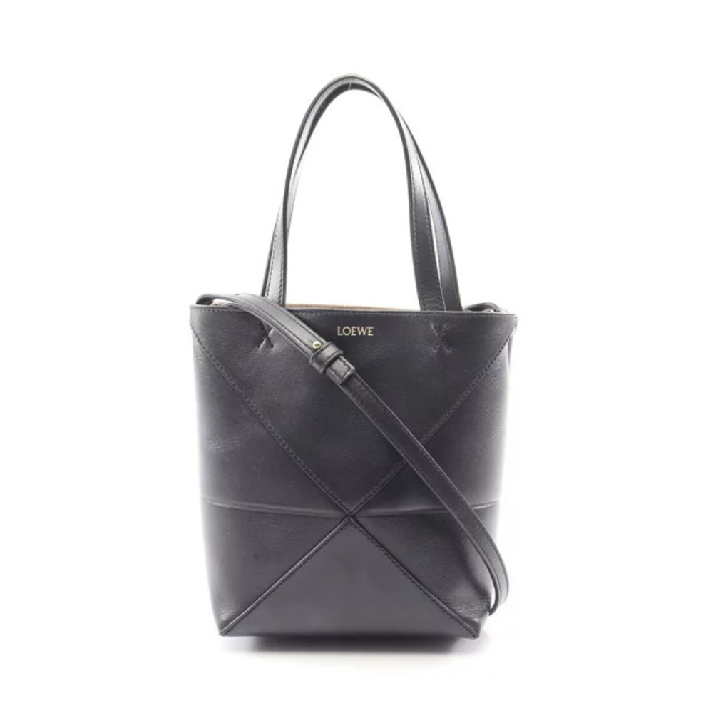 Loewe Puzzlefold Handbag Leather Black